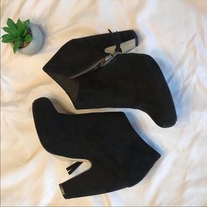Madden Girl Black Zip Ankle Booties